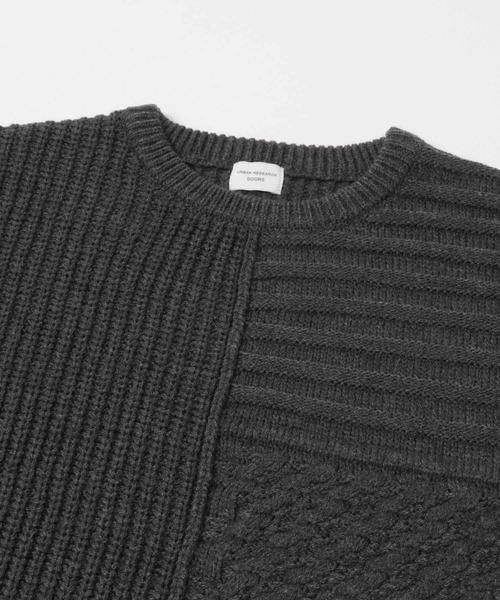 URBAN RESEARCH DOORS / アーバンリサーチ ドアーズ ニット・セーター | パッチワーク柄袖ボリュームニット | 詳細2