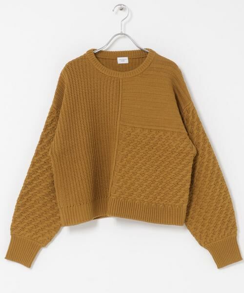 URBAN RESEARCH DOORS / アーバンリサーチ ドアーズ ニット・セーター | パッチワーク柄袖ボリュームニット | 詳細15