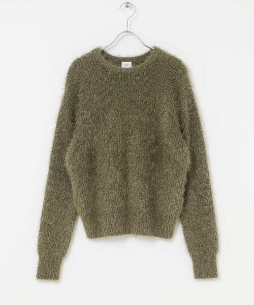 URBAN RESEARCH DOORS / アーバンリサーチ ドアーズ ニット・セーター | シャギーニット（カーキ）