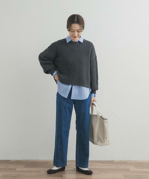 URBAN RESEARCH DOORS / アーバンリサーチ ドアーズ ニット・セーター | ヘリンボーン柄ニットプルオーバー | 詳細7