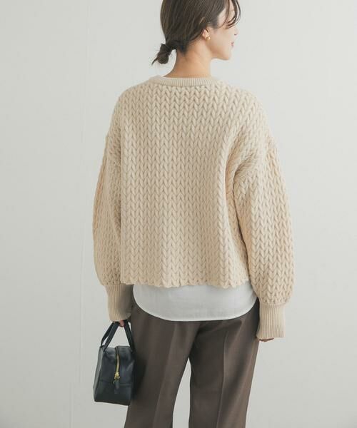 URBAN RESEARCH DOORS / アーバンリサーチ ドアーズ ニット・セーター | ヘリンボーン柄ニットプルオーバー | 詳細18