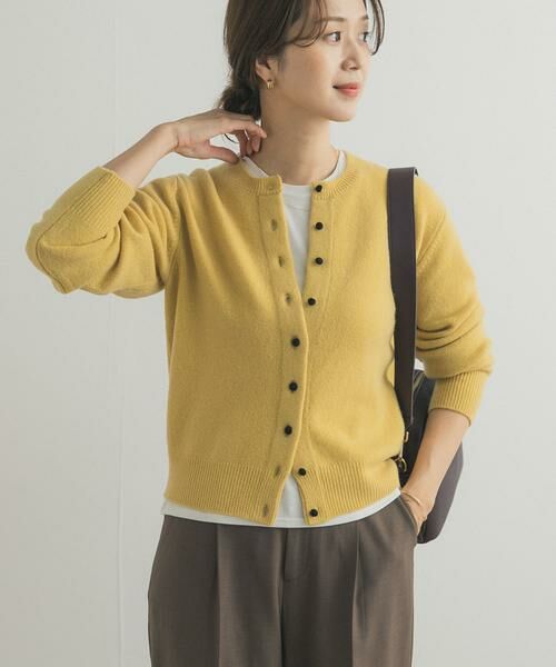 URBAN RESEARCH DOORS / アーバンリサーチ ドアーズ カーディガン・ボレロ | ウールサテン釦コンパクトカーディガン | 詳細1