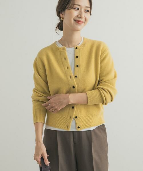 URBAN RESEARCH DOORS / アーバンリサーチ ドアーズ カーディガン・ボレロ | ウールサテン釦コンパクトカーディガン | 詳細2