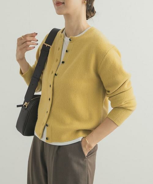 URBAN RESEARCH DOORS / アーバンリサーチ ドアーズ カーディガン・ボレロ | ウールサテン釦コンパクトカーディガン | 詳細4