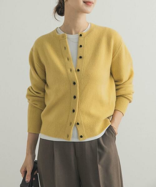 URBAN RESEARCH DOORS / アーバンリサーチ ドアーズ カーディガン・ボレロ | ウールサテン釦コンパクトカーディガン | 詳細5