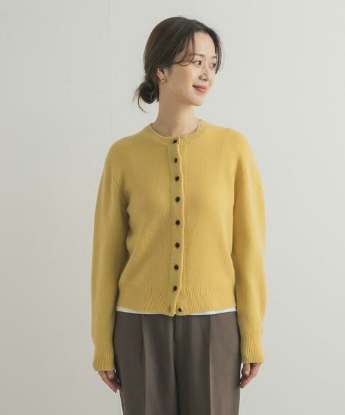 URBAN RESEARCH DOORS / アーバンリサーチ ドアーズ カーディガン・ボレロ | ウールサテン釦コンパクトカーディガン | 詳細8