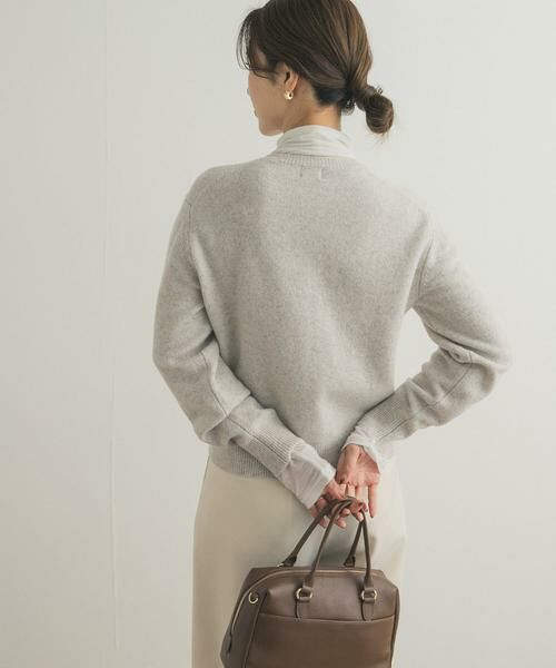 URBAN RESEARCH DOORS / アーバンリサーチ ドアーズ カーディガン・ボレロ | ウールサテン釦コンパクトカーディガン | 詳細15