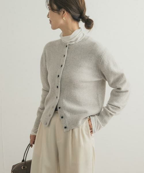 URBAN RESEARCH DOORS / アーバンリサーチ ドアーズ カーディガン・ボレロ | ウールサテン釦コンパクトカーディガン | 詳細16