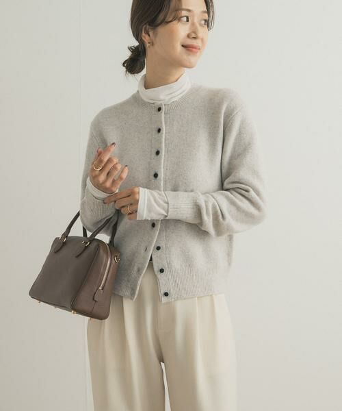 URBAN RESEARCH DOORS / アーバンリサーチ ドアーズ カーディガン・ボレロ | ウールサテン釦コンパクトカーディガン | 詳細17