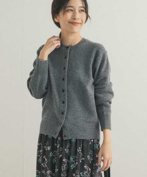 URBAN RESEARCH DOORS / アーバンリサーチ ドアーズ カーディガン・ボレロ | ウールサテン釦コンパクトカーディガン | 詳細24