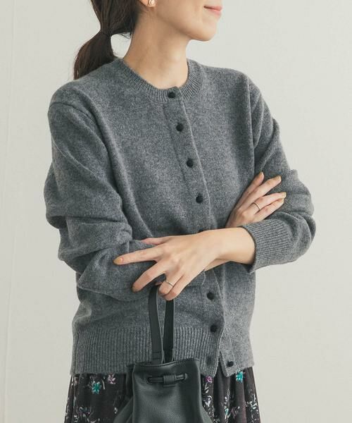 URBAN RESEARCH DOORS / アーバンリサーチ ドアーズ カーディガン・ボレロ | ウールサテン釦コンパクトカーディガン | 詳細26