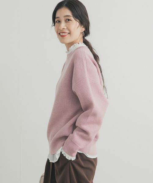 URBAN RESEARCH DOORS / アーバンリサーチ ドアーズ ニット・セーター | 針抜きダブルフェイスニット | 詳細3