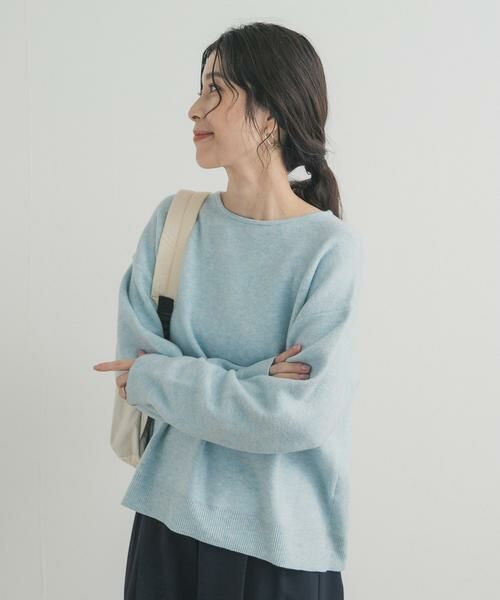 URBAN RESEARCH DOORS / アーバンリサーチ ドアーズ ニット・セーター | ボートネックスムースプルオーバー | 詳細1