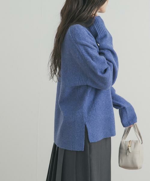 URBAN RESEARCH DOORS / アーバンリサーチ ドアーズ ニット・セーター | ハイネックサイドスリットニット | 詳細13