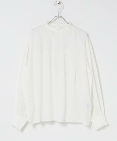 URBAN RESEARCH DOORS / アーバンリサーチ ドアーズ シャツ・ブラウス | ピンタックフリルスタンドカラーブラウス | 詳細6