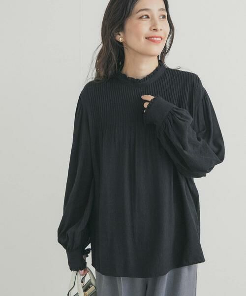 URBAN RESEARCH DOORS / アーバンリサーチ ドアーズ シャツ・ブラウス | ピンタックフリルスタンドカラーブラウス | 詳細8