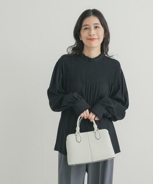 URBAN RESEARCH DOORS / アーバンリサーチ ドアーズ シャツ・ブラウス | ピンタックフリルスタンドカラーブラウス | 詳細10