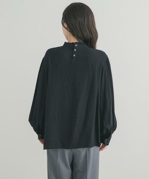 URBAN RESEARCH DOORS / アーバンリサーチ ドアーズ シャツ・ブラウス | ピンタックフリルスタンドカラーブラウス | 詳細16