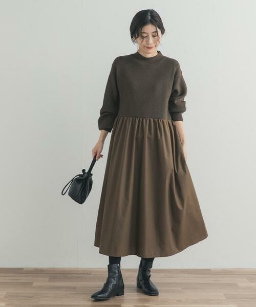 URBAN RESEARCH DOORS / アーバンリサーチ ドアーズ ワンピース | ニットドッキングワンピース | 詳細2