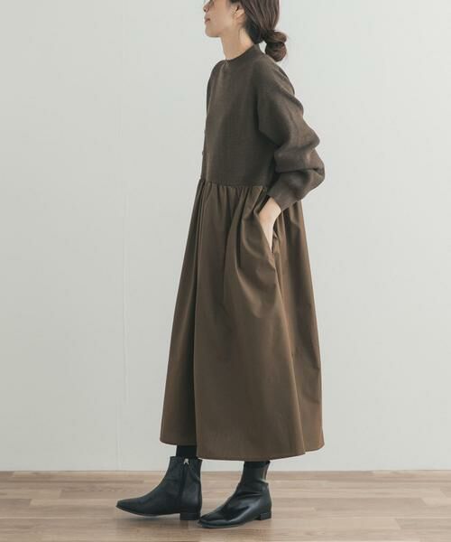 URBAN RESEARCH DOORS / アーバンリサーチ ドアーズ ワンピース | ニットドッキングワンピース | 詳細4