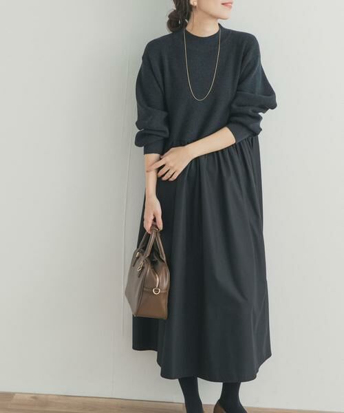 URBAN RESEARCH DOORS / アーバンリサーチ ドアーズ ワンピース | ニットドッキングワンピース | 詳細14