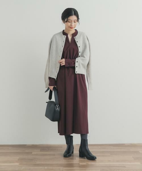 URBAN RESEARCH DOORS / アーバンリサーチ ドアーズ ワンピース | ドロストリボンフレアワンピース | 詳細1