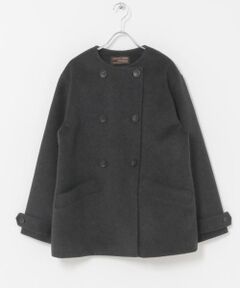 URBAN RESEARCH DOORS / アーバンリサーチ ドアーズ ピーコート | ウールノーカラーコート