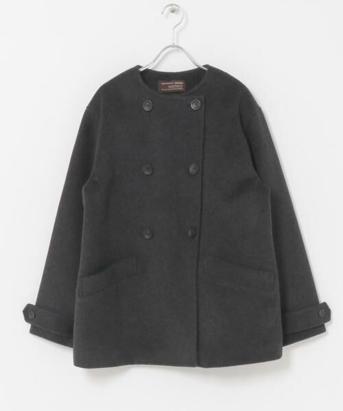 URBAN RESEARCH DOORS / アーバンリサーチ ドアーズ ピーコート | ウールノーカラーコート | 詳細22