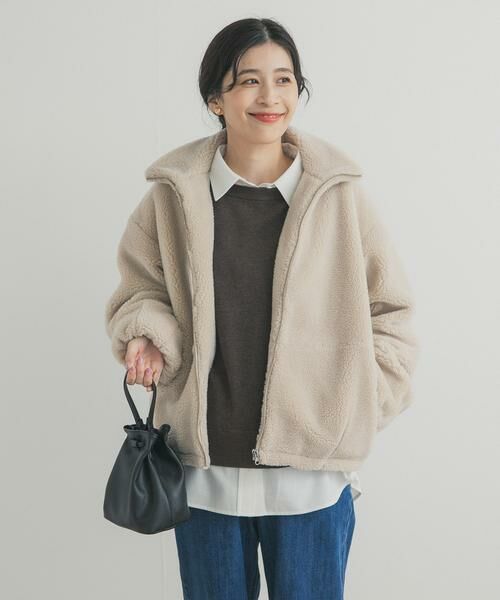 URBAN RESEARCH DOORS / アーバンリサーチ ドアーズ その他アウター | ZIPボアブルゾン | 詳細2