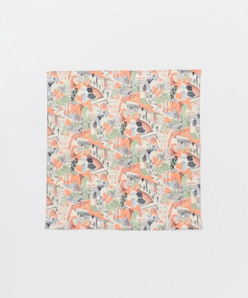 URBAN RESEARCH DOORS / アーバンリサーチ ドアーズ ハンカチ | LIFE STYLE TAILOR　タウンモチーフ柄コットンハンカチ | 詳細4
