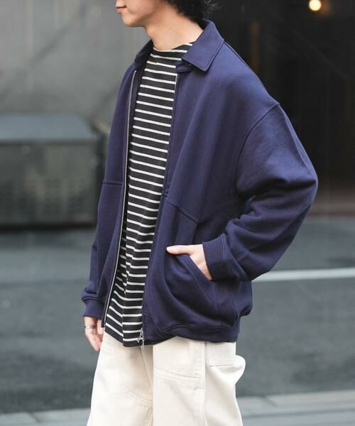 URBAN RESEARCH DOORS / アーバンリサーチ ドアーズ カーディガン・ボレロ | FORK&SPOON　ジップスウェットカーディガン | 詳細2