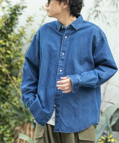 URBAN RESEARCH DOORS / アーバンリサーチ ドアーズ シャツ・ブラウス | FORK&SPOON　ペーパーデニムシャツ | 詳細1
