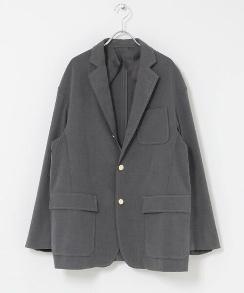 URBAN RESEARCH DOORS / アーバンリサーチ ドアーズ その他アウター | FORK&SPOON　キャリーマンテーラードジャケット（チャコールグレー）