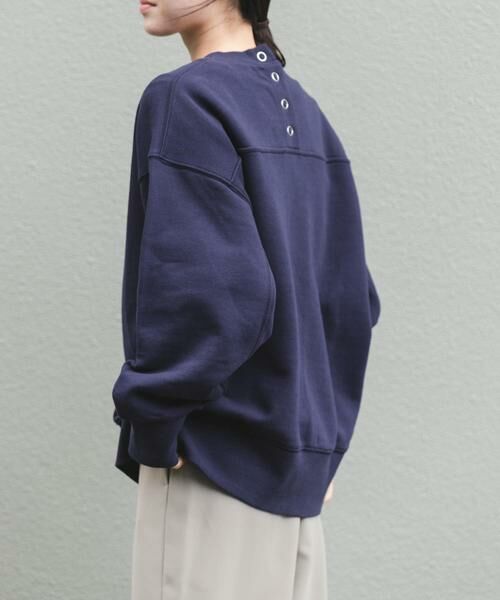 URBAN RESEARCH DOORS / アーバンリサーチ ドアーズ スウェット | FORK&SPOON　バックボタンスウェット（ネイビー）