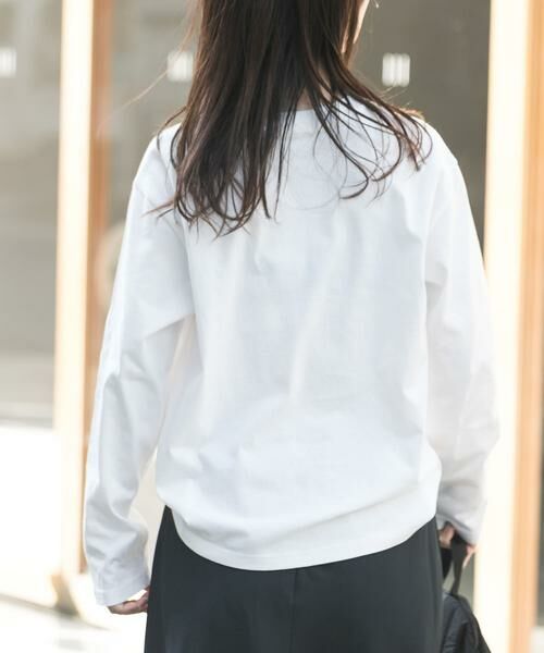 URBAN RESEARCH DOORS / アーバンリサーチ ドアーズ Tシャツ | FORK&SPOON　フロッキープリントロングスリーブTシャツ | 詳細2