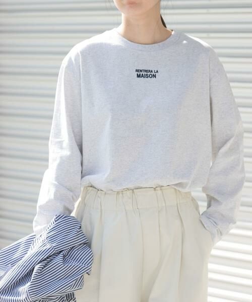 URBAN RESEARCH DOORS / アーバンリサーチ ドアーズ Tシャツ | FORK&SPOON　フロッキープリントロングスリーブTシャツ | 詳細9