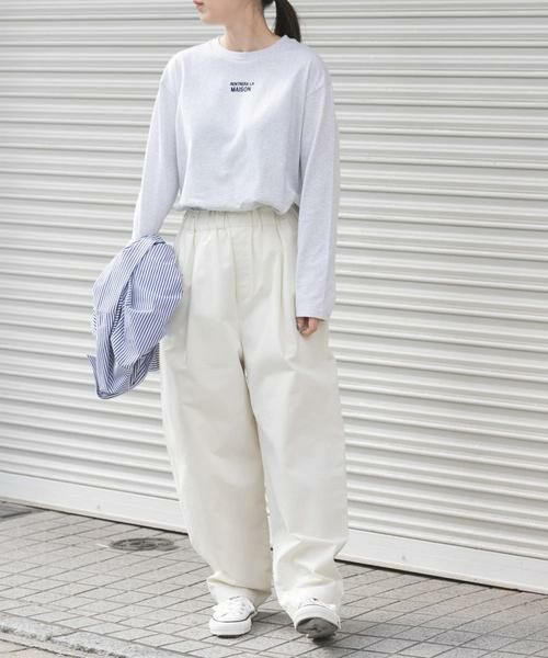 URBAN RESEARCH DOORS / アーバンリサーチ ドアーズ Tシャツ | FORK&SPOON　フロッキープリントロングスリーブTシャツ | 詳細13