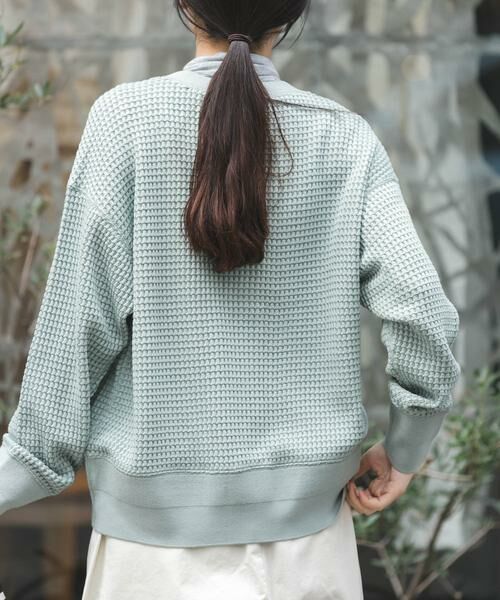 URBAN RESEARCH DOORS / アーバンリサーチ ドアーズ カーディガン・ボレロ | FORK&SPOON　ワッフルカーディガン | 詳細3