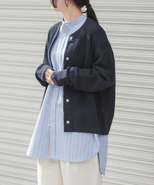 URBAN RESEARCH DOORS / アーバンリサーチ ドアーズ カーディガン・ボレロ | FORK&SPOON　ワッフルカーディガン | 詳細11