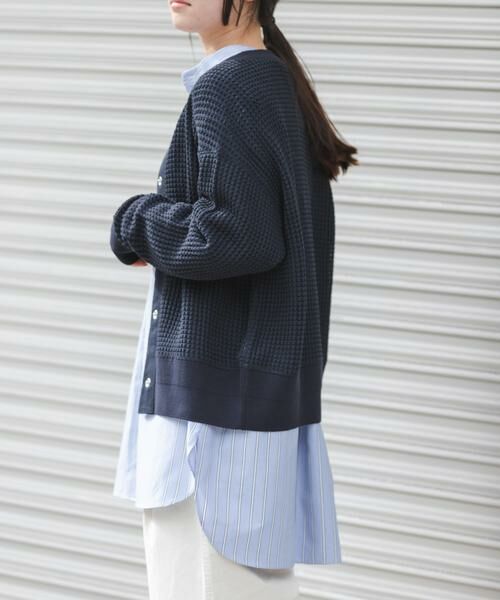 URBAN RESEARCH DOORS / アーバンリサーチ ドアーズ カーディガン・ボレロ | FORK&SPOON　ワッフルカーディガン | 詳細12