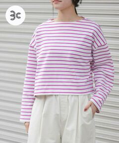 URBAN RESEARCH DOORS / アーバンリサーチ ドアーズ Tシャツ | FORK&SPOON　クロップドボートネックボーダー