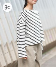 URBAN RESEARCH DOORS / アーバンリサーチ ドアーズ Tシャツ | FORK&SPOON　クロップドボートネックボーダー