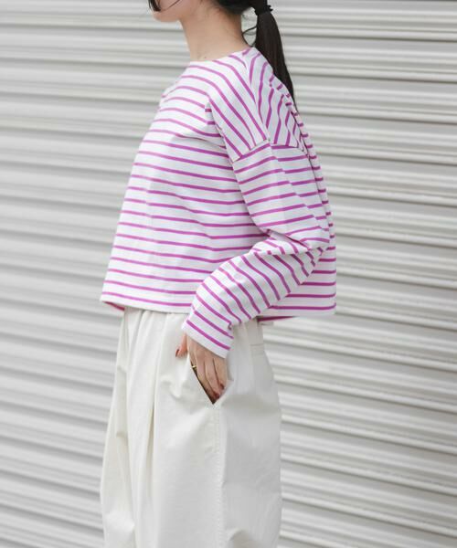 URBAN RESEARCH DOORS / アーバンリサーチ ドアーズ Tシャツ | FORK&SPOON　クロップドボートネックボーダー | 詳細2