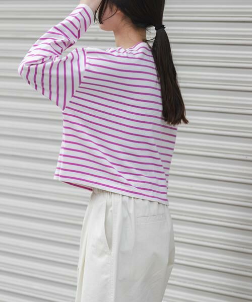 URBAN RESEARCH DOORS / アーバンリサーチ ドアーズ Tシャツ | FORK&SPOON　クロップドボートネックボーダー | 詳細3