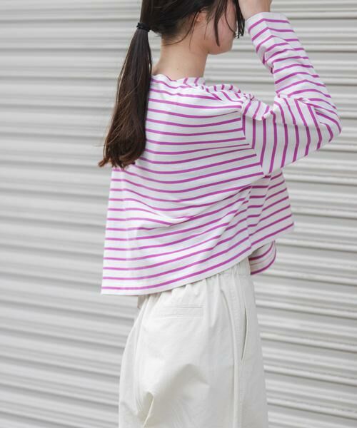 URBAN RESEARCH DOORS / アーバンリサーチ ドアーズ Tシャツ | FORK&SPOON　クロップドボートネックボーダー | 詳細6