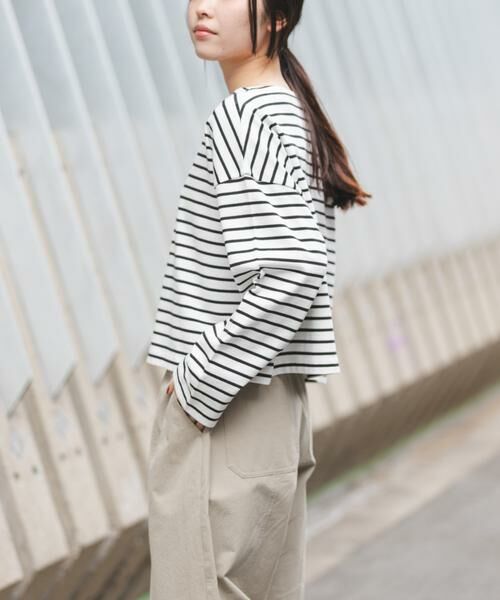 URBAN RESEARCH DOORS / アーバンリサーチ ドアーズ Tシャツ | FORK&SPOON　クロップドボートネックボーダー | 詳細15