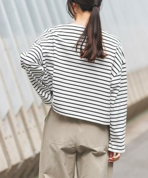 URBAN RESEARCH DOORS / アーバンリサーチ ドアーズ Tシャツ | FORK&SPOON　クロップドボートネックボーダー | 詳細16