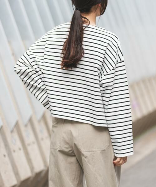 URBAN RESEARCH DOORS / アーバンリサーチ ドアーズ Tシャツ | FORK&SPOON　クロップドボートネックボーダー | 詳細17