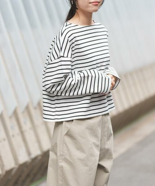 URBAN RESEARCH DOORS / アーバンリサーチ ドアーズ Tシャツ | FORK&SPOON　クロップドボートネックボーダー | 詳細18