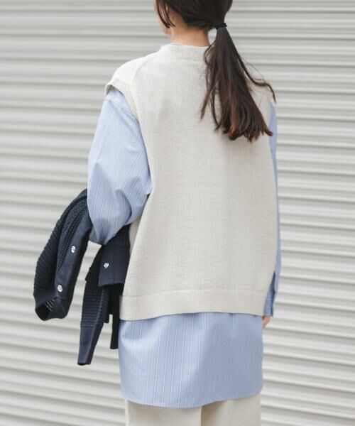 URBAN RESEARCH DOORS / アーバンリサーチ ドアーズ ベスト | FORK&SPOON　テープヤーンVネックニットベスト | 詳細13